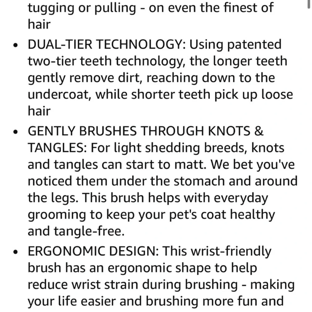 Pet Teezer Yellow Dog Grooming Brush